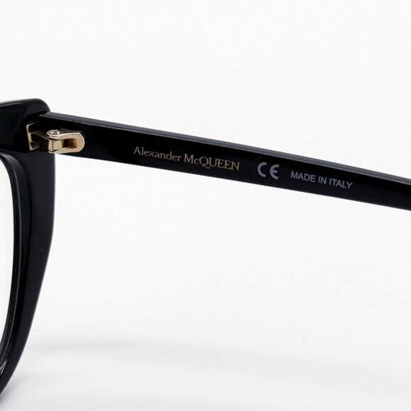 NEW ALEXANDER MCQUEEN EYEGLASSES AM0253O 001 CAT EYE BLACK WOMEN EYEWEAR - Picture 7 of 9